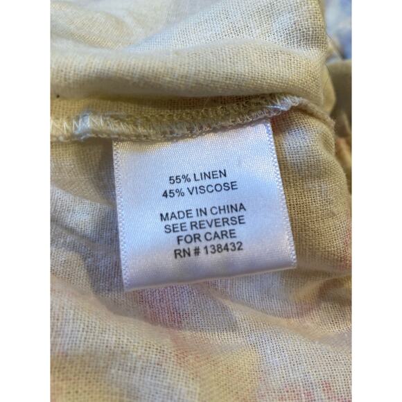 Modcloth Multicolor Tie Dye Floral Linen Blend Overalls 3X Boho Festival Wear - Picture 9 of 12